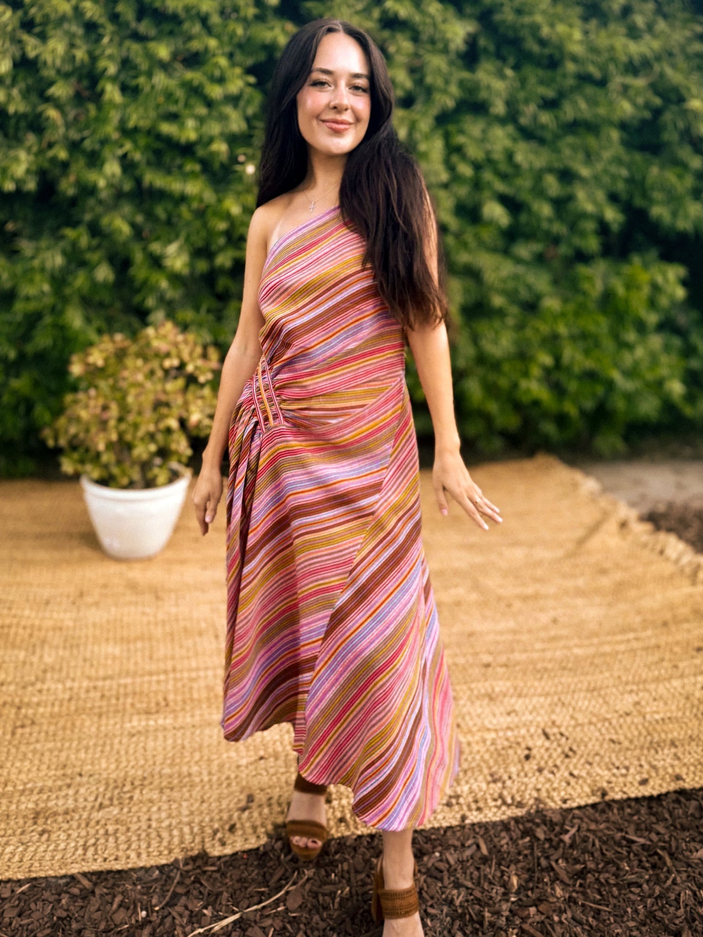 Asymmetrical Midi Dress